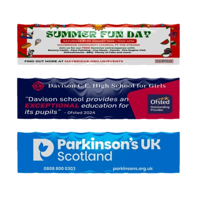 Mixed 1x4 PVC Banners x3